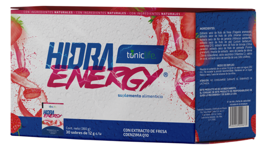 Hidra Energy Toniclife caja con 30 sobres de 12 gr c/u